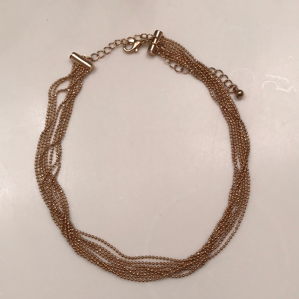 Gold choker necklace
